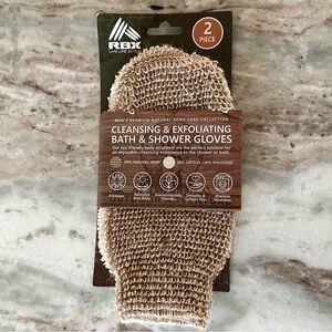 RBX Live Life Active -Cleansing & Exfoliating Bath & Shower Gloves-Eco Friendly
